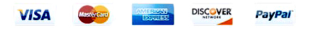 Payment - Visa, Master Card - Discover - American Express - PayPal
